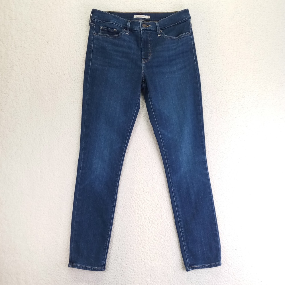 Levis 311 Shaping Skinny Jeans Womens 29 Dark Indigo Blue Mid Rise Stretch Denim